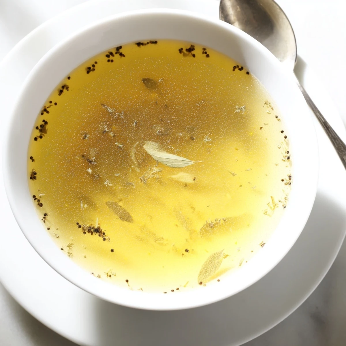 Steaming homemade vegetable broth with scraps, a rich, flavorful base for delicious soups and stews.