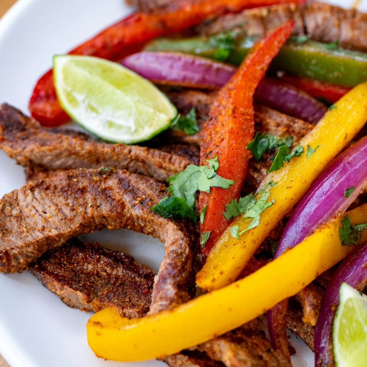 Fork-tender beef and caramelized peppers highlight this Sheet Pan Steak Fajitas with Bell Peppers, served with warm tortillas.
