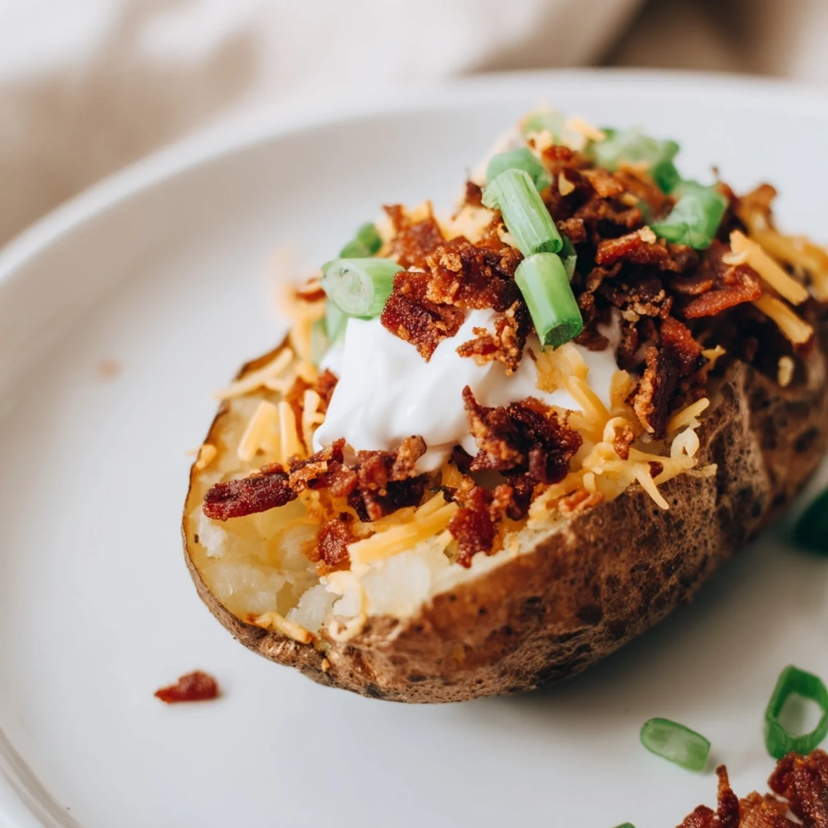Crispy golden Game Day Loaded Potato Skins with beef bacon, melted cheddar, and fresh chives piled high for a hearty appetizer.