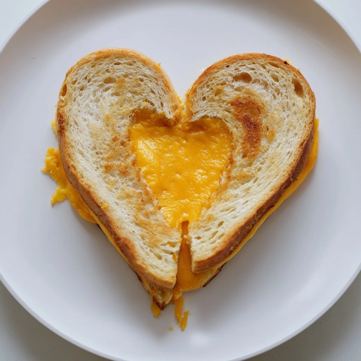Warm Mini Grilled Cheese Hearts are stacked on a rustic wooden board, perfect for a Valentine's Day party or family snack.