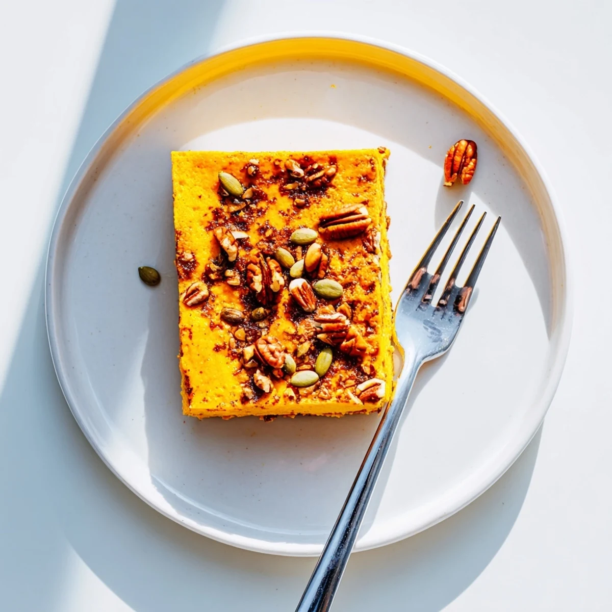 Creamy spiced pumpkin bake with cottage cheese served warm for a nutritious breakfast