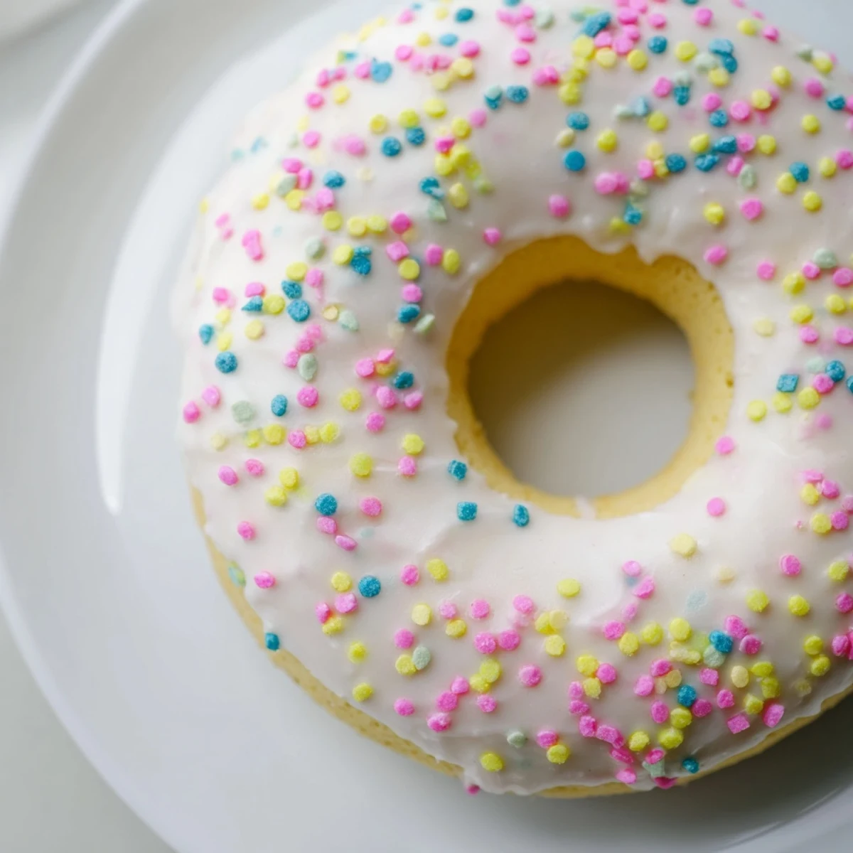 Lemon-flavored Italian Easter cookies drizzled with creamy icing and decorated with bright rainbow sprinkles for spring gatherings