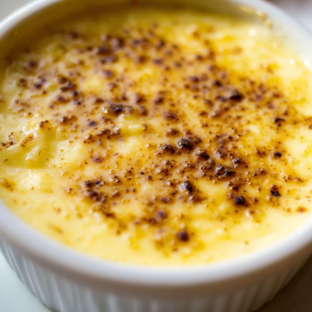 Silky Portuguese rice custard with a speckled cinnamon-sugar crust served in small dishes