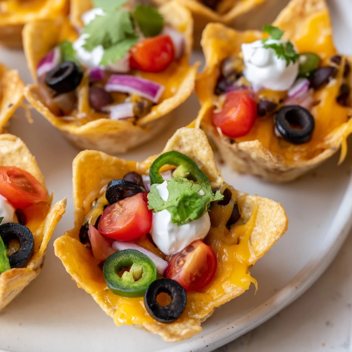 Cheesy Nacho Cups Game Day Snack