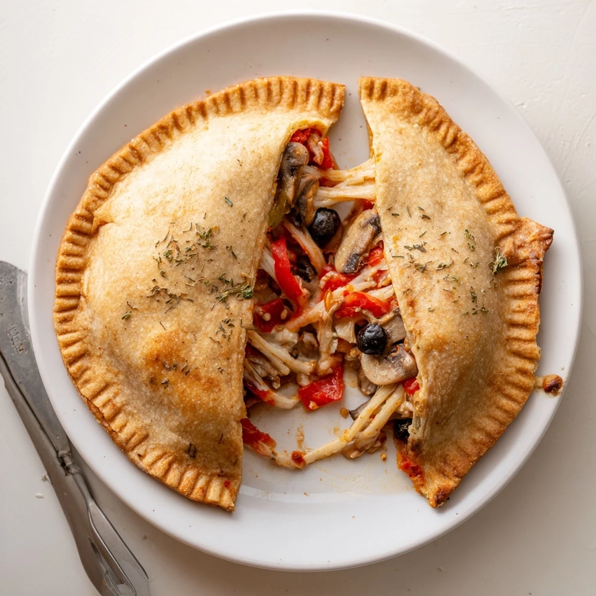 Pie Iron Pizza Pockets cooling on a campfire grate, golden and cheesy.