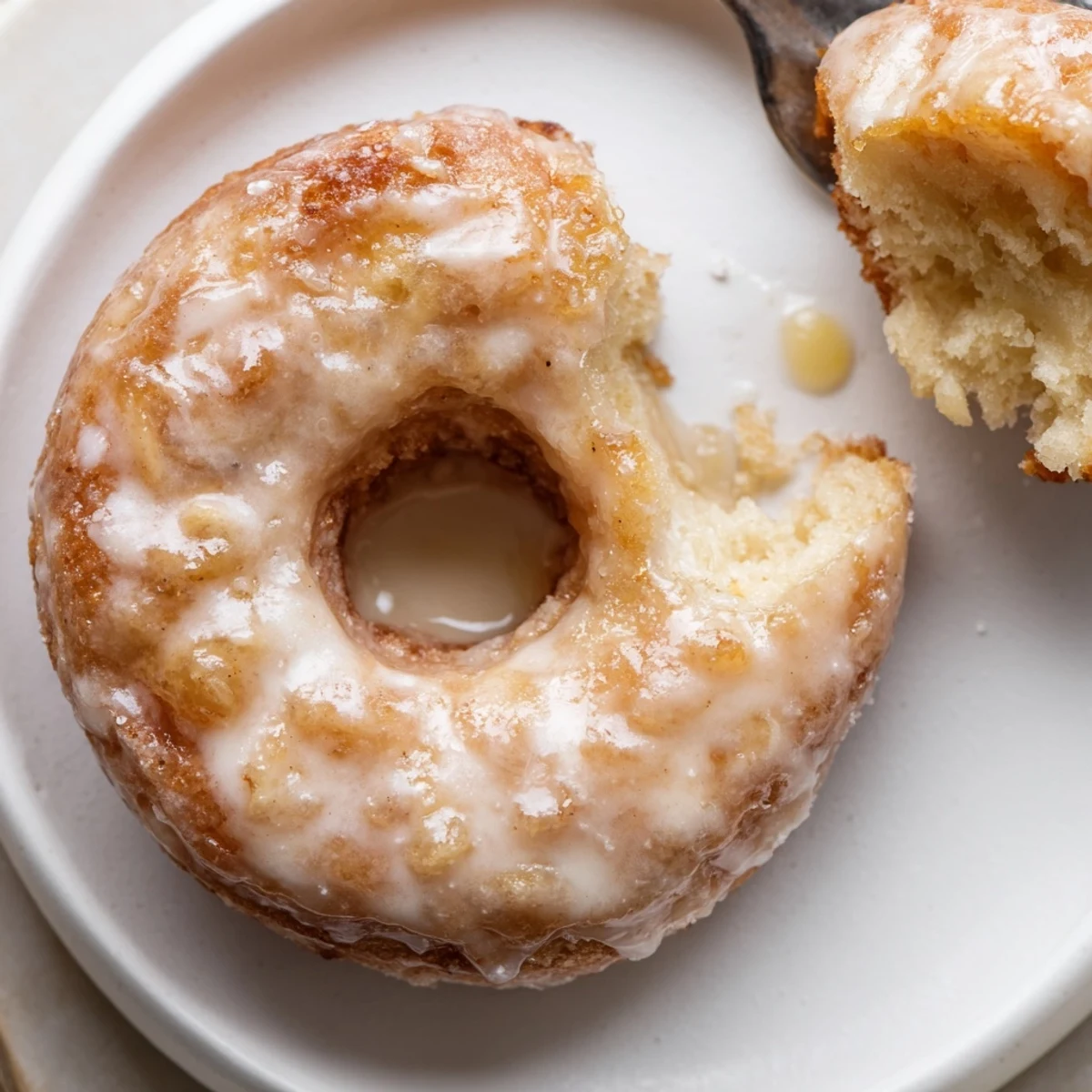 Banana Donuts baked golden, moist interior steaming on a cooling rack.