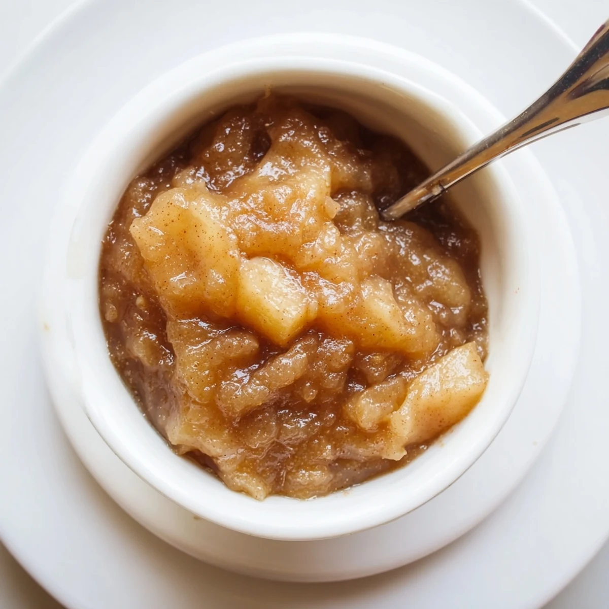 Sterilized jars of Fall Caramel Apple Jam cooling on counter, rich sweetness