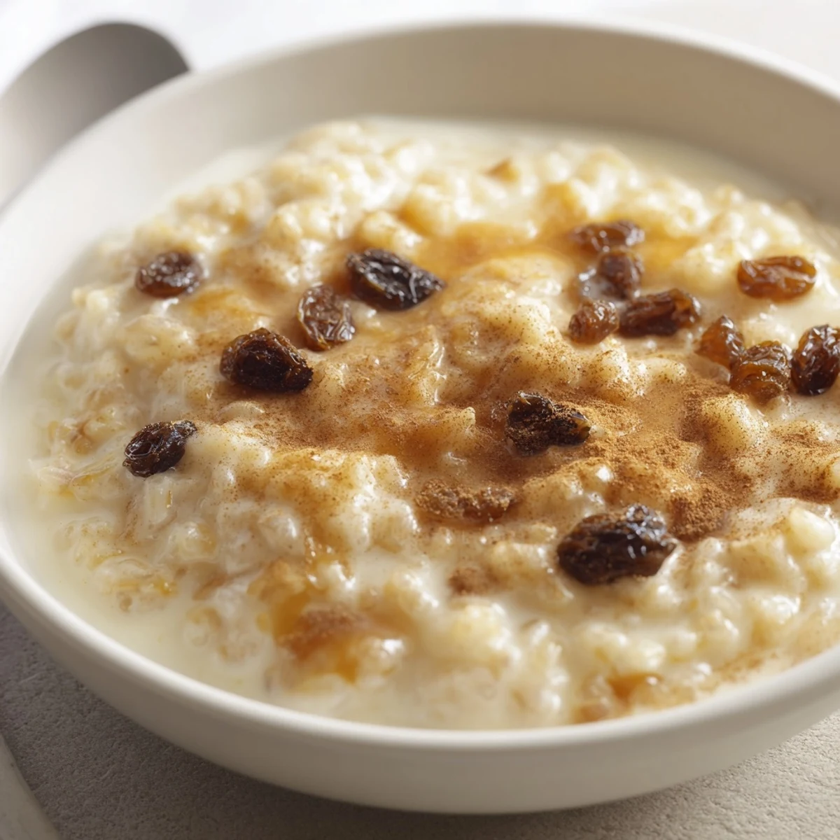 Creamy, golden-topped Delicious Condensed Milk Baked Rice Pudding Recipe To Try, served warm
