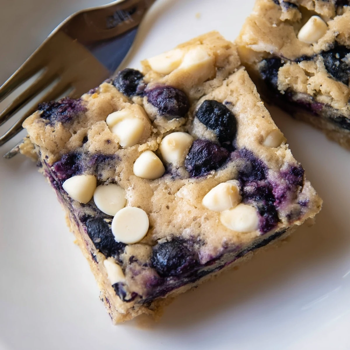 Golden blueberry blondies studded with juicy berries and optional white chocolate chips