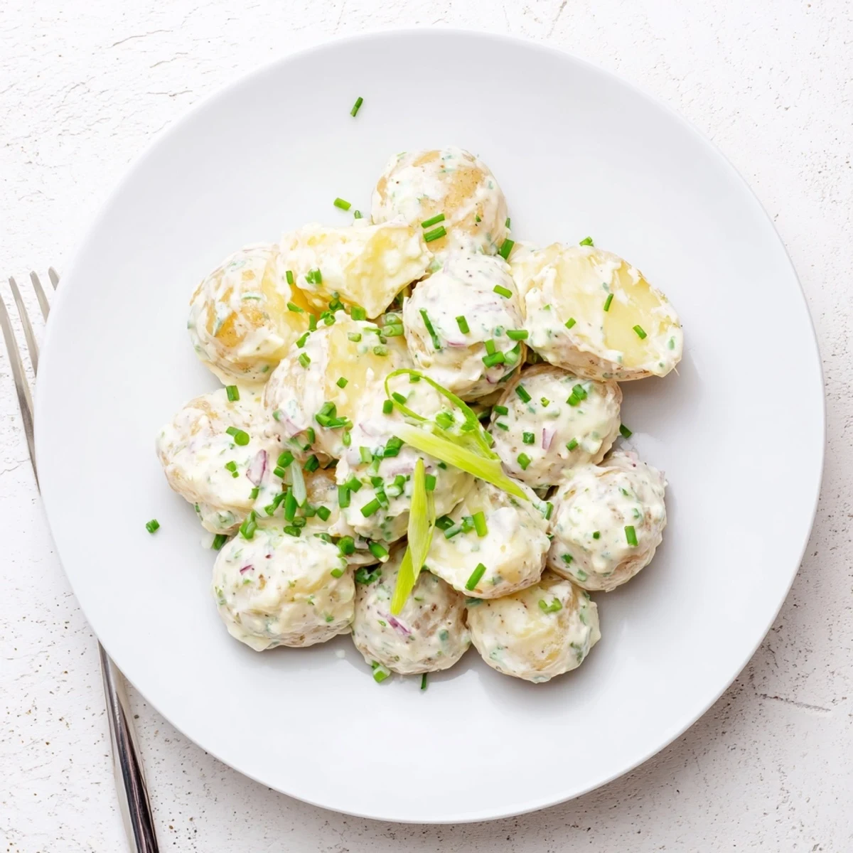 Sour Cream And Onion Potato Salad creamy, tender baby potatoes, ideal alongside grilled meats