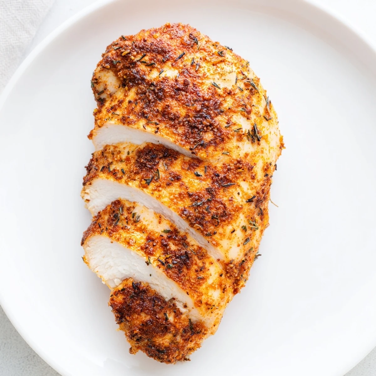 Citrus-bright Air Fryer Chicken Recipe served on a salad, lemon wedge garnish