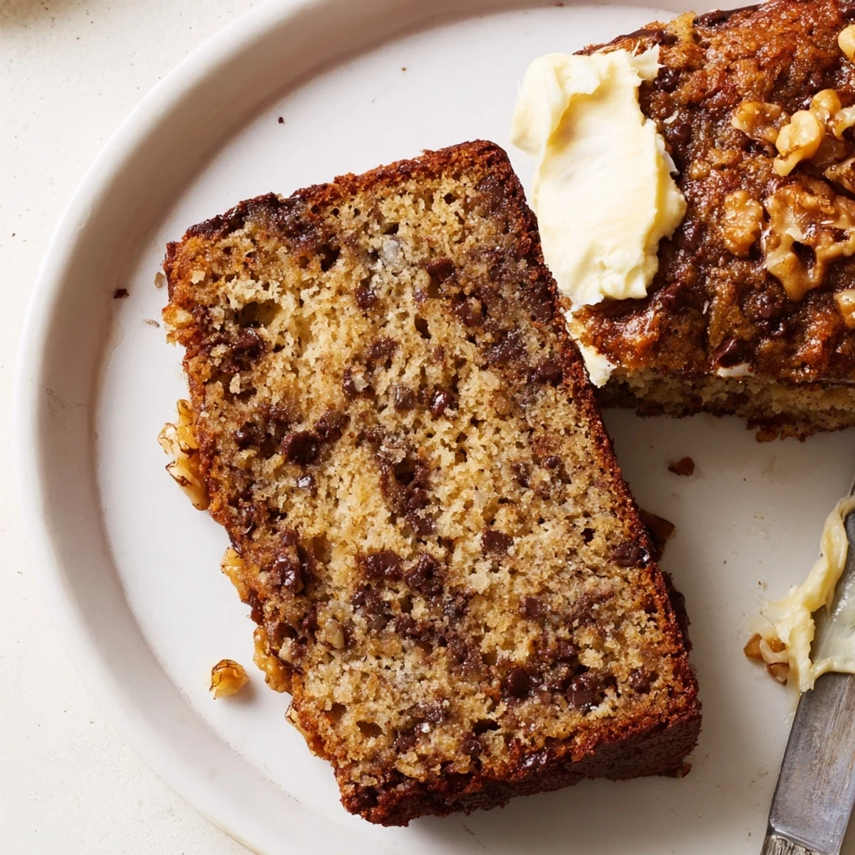 Freshly baked Moist Banana Cake cooling on rack, aroma of vanilla.