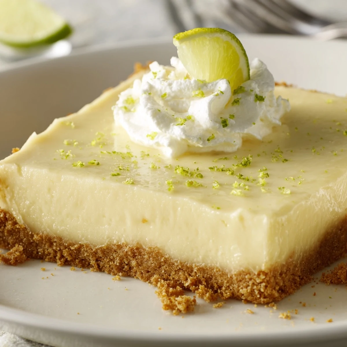 Key Lime Pie Bars recipe on parchment, creamy lime filling and golden crust