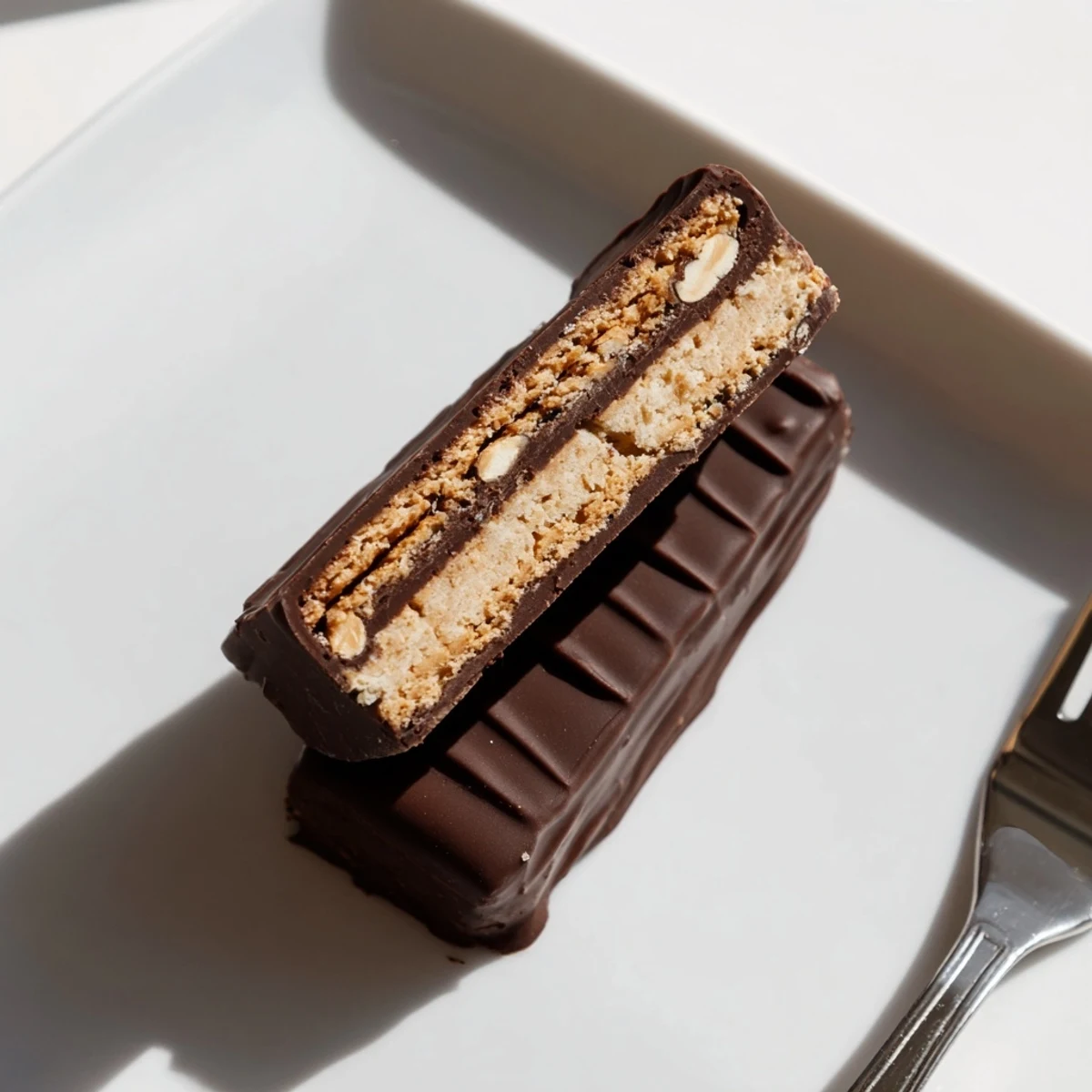 Creamy peanut butter dessert bars with fudgy chocolate layer, sliced and ready for serving