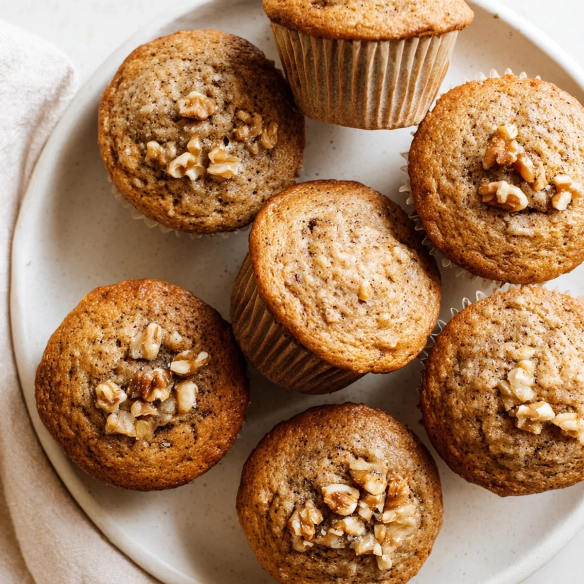 Moist breakfast muffins featuring roasted butternut squash and sweet banana in a paper liner