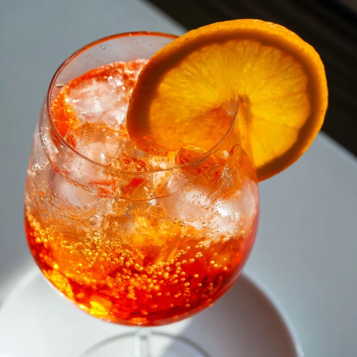 Refreshing Spritz recipe with Prosecco, Aperol, and soda water, topped with fresh citrus.  