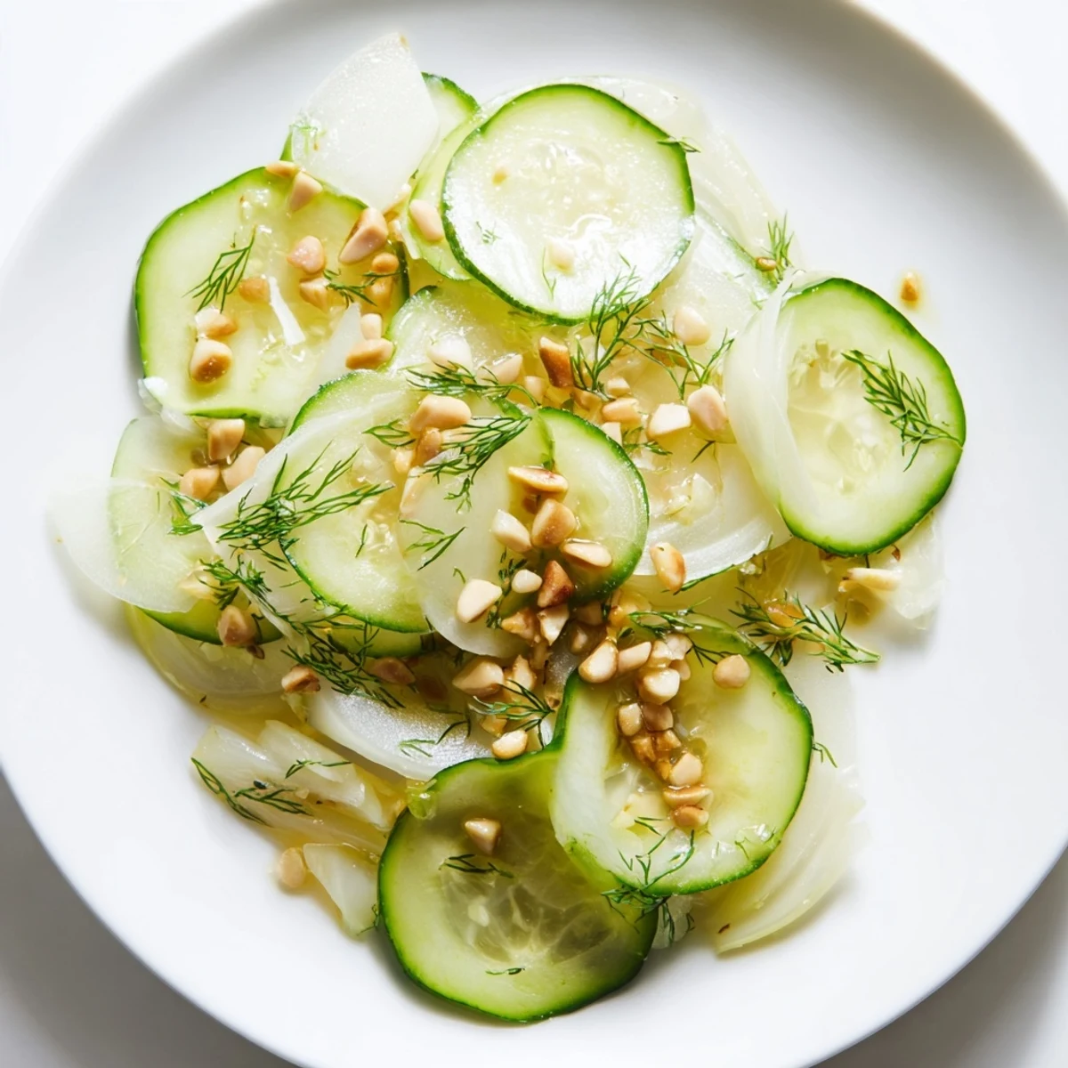 Crunchy fennel and cucumber slices tossed in a tangy lemon vinaigrette for freshness  