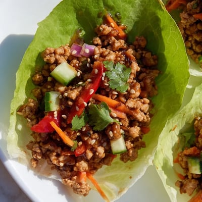 Healthy Ground Turkey Lettuce Wrap Bowls