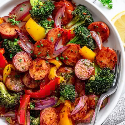 One Pan Honey Garlic Kielbasa