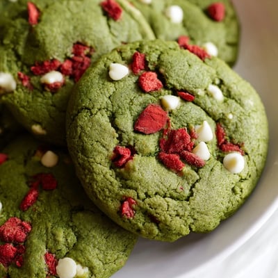 Strawberry Matcha Cookies