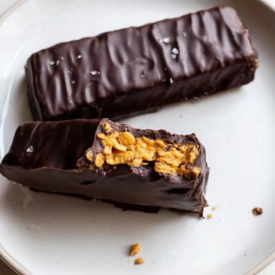 Crunchy Healthy Homemade Butterfingers cut into golden squares drizzled with melted chocolate